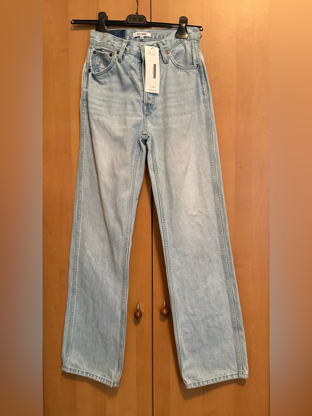 Re/Done Light Wash Straight Leg Women's Jeans